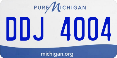MI license plate DDJ4004