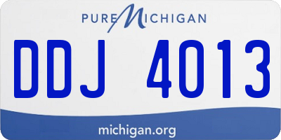 MI license plate DDJ4013