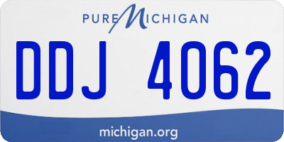 MI license plate DDJ4062