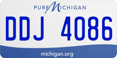MI license plate DDJ4086