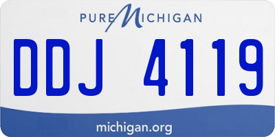 MI license plate DDJ4119
