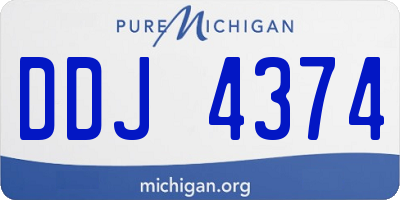 MI license plate DDJ4374