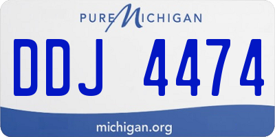 MI license plate DDJ4474