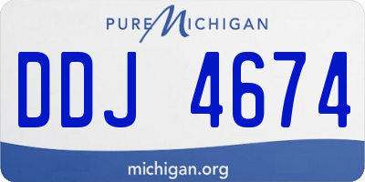 MI license plate DDJ4674