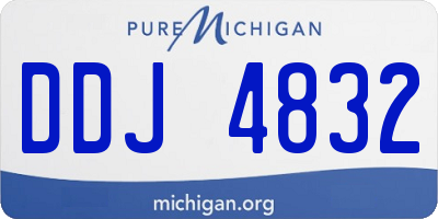 MI license plate DDJ4832