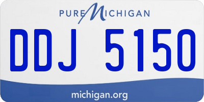 MI license plate DDJ5150