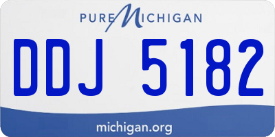 MI license plate DDJ5182