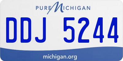 MI license plate DDJ5244