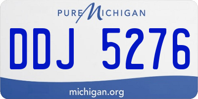 MI license plate DDJ5276