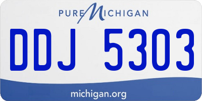 MI license plate DDJ5303