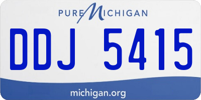 MI license plate DDJ5415