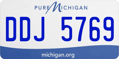 MI license plate DDJ5769