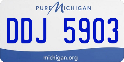 MI license plate DDJ5903