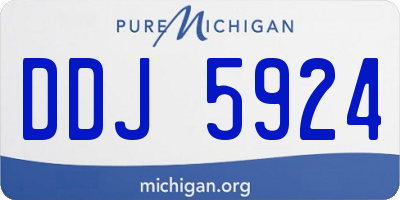 MI license plate DDJ5924