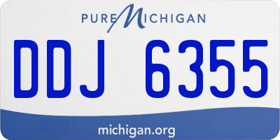 MI license plate DDJ6355