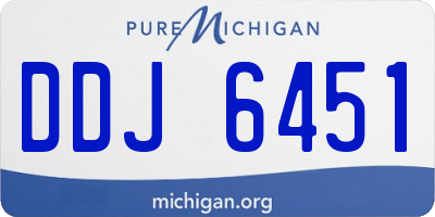 MI license plate DDJ6451