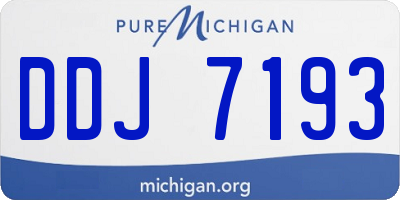 MI license plate DDJ7193
