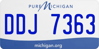 MI license plate DDJ7363
