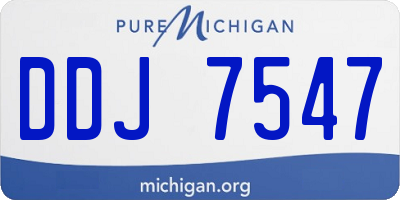 MI license plate DDJ7547