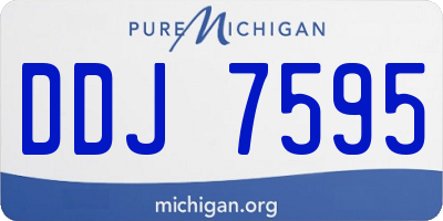 MI license plate DDJ7595