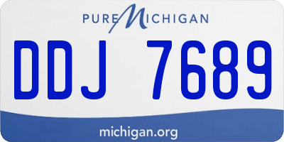 MI license plate DDJ7689