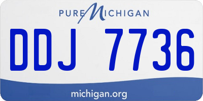 MI license plate DDJ7736