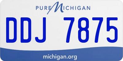 MI license plate DDJ7875