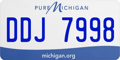 MI license plate DDJ7998