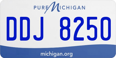 MI license plate DDJ8250