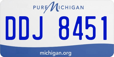 MI license plate DDJ8451
