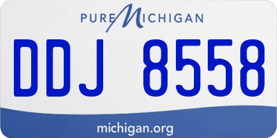 MI license plate DDJ8558