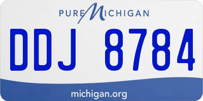 MI license plate DDJ8784