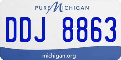 MI license plate DDJ8863