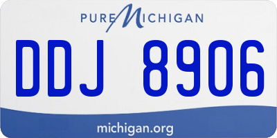MI license plate DDJ8906