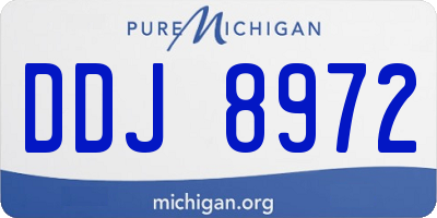 MI license plate DDJ8972