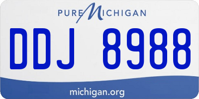 MI license plate DDJ8988
