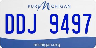 MI license plate DDJ9497