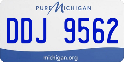MI license plate DDJ9562