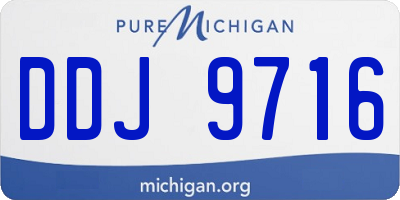 MI license plate DDJ9716