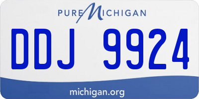 MI license plate DDJ9924