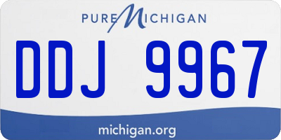MI license plate DDJ9967