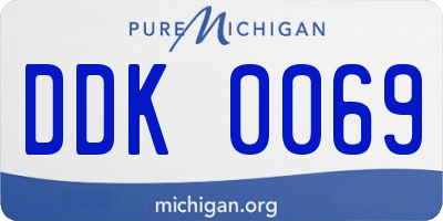 MI license plate DDK0069