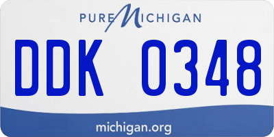 MI license plate DDK0348