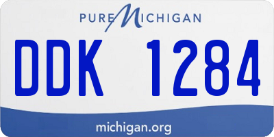 MI license plate DDK1284