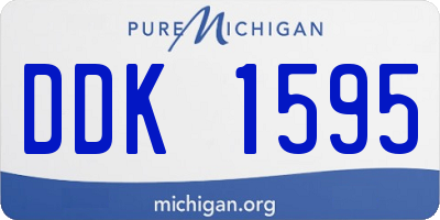 MI license plate DDK1595