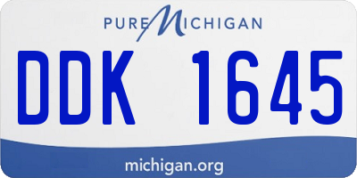 MI license plate DDK1645