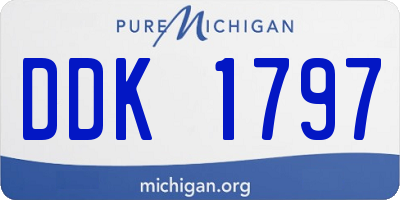 MI license plate DDK1797