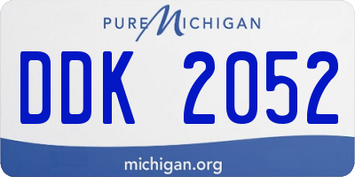 MI license plate DDK2052