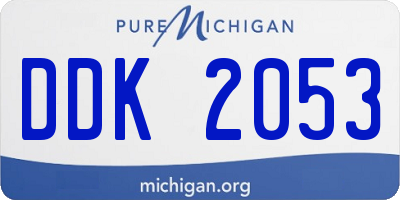 MI license plate DDK2053