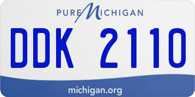 MI license plate DDK2110